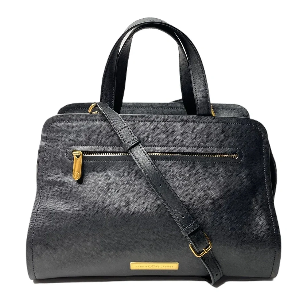 Marc by Marc Jacobs | Luna Saffiano Alaina Satchel Bag in Black